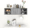 vidaXL - Wandschap - 102x30x29 - cm - bewerkt - hout - grijs - sonoma - eikenkleurig