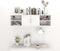 vidaXL - Wandschap - 102x30x29 - cm - spaanplaat - hoogglans - wit