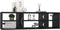 vidaXL - Wandschap - 102x30x29 - cm - spaanplaat - zwart