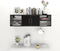 vidaXL - Wandschap - 102x30x29 - cm - spaanplaat - zwart