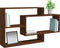 vidaXL - Wandschap - 104x20x58,5 - cm - bewerkt - hout - bruin - eikenkleur