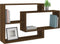 vidaXL - Wandschap - 104x20x58,5 - cm - bewerkt - hout - bruin - eikenkleur