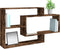 vidaXL - Wandschap - 104x20x58,5 - cm - bewerkt - hout - gerookt - eikenkleurig
