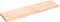 vidaXL - Wandschap - 120x30x(2-4) - cm - onbehandeld - massief - eikenhout