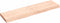 vidaXL - Wandschap - 120x30x(2-6) - cm - onbehandeld - massief - eikenhout