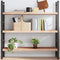 vidaXL - Wandschap - 120x40x(2-4) - cm - onbehandeld - massief - eikenhout