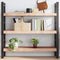 vidaXL - Wandschap - 120x40x(2-6) - cm - onbehandeld - massief - eikenhout