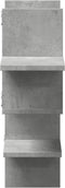 vidaXL - Wandschap - 124,5x18x60,5 - cm - bewerkt - hout - betongrijs