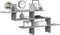 vidaXL - Wandschap - 124,5x18x60,5 - cm - bewerkt - hout - betongrijs