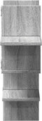 vidaXL - Wandschap - 124,5x18x60,5 - cm - bewerkt - hout - grijs - sonoma - eikenkleur