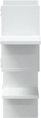 vidaXL - Wandschap - 124,5x18x60,5 - cm - bewerkt - hout - wit