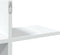 vidaXL - Wandschap - 124,5x18x60,5 - cm - bewerkt - hout - wit