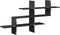 vidaXL - Wandschap - 124,5x18x60,5 - cm - bewerkt - hout - zwart