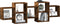 vidaXL - Wandschap - 129x18x42 - cm - bewerkt - hout - gerookt - eikenkleurig