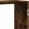 vidaXL - Wandschap - 129x18x42 - cm - bewerkt - hout - gerookt - eikenkleurig