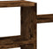 vidaXL - Wandschap - 129x18x42 - cm - bewerkt - hout - gerookt - eikenkleurig