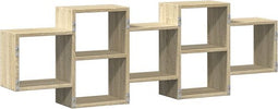vidaXL - Wandschap - 129x18x42 - cm - bewerkt - hout - sonoma - eikenkleurig