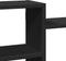 vidaXL - Wandschap - 129x18x42 - cm - bewerkt - hout - zwart
