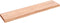 vidaXL - Wandschap - 140x30x(2-6)cm - behandeld - massief - eikenhout - lichtbruin