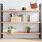 vidaXL - Wandschap - 140x40x(2-4)cm - behandeld - massief - eikenhout - lichtbruin