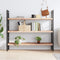vidaXL - Wandschap - 140x40x(2-4) - cm - onbehandeld - massief - eikenhout