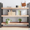 vidaXL - Wandschap - 140x50x(2-6) - cm - onbehandeld - massief - eikenhout