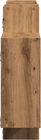 vidaXL - Wandschap - 159x18x65 - cm - bewerkt - hout - artisanaal - eikenkleurig