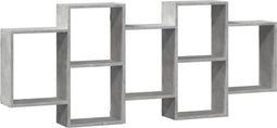 vidaXL - Wandschap - 159x18x65 - cm - bewerkt - hout - betongrijs
