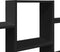 vidaXL - Wandschap - 159x18x66 - cm - bewerkt - hout - zwart