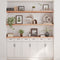 vidaXL - Wandschap - 160x40x(2-4)cm - behandeld - massief - eikenhout - lichtbruin