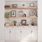 vidaXL - Wandschap - 160x40x(2-6)cm - behandeld - massief - eikenhout - lichtbruin