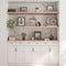 vidaXL - Wandschap - 160x50x(2-4) - cm - onbehandeld - massief - eikenhout
