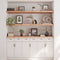 vidaXL - Wandschap - 160x60x(2-6)cm - behandeld - massief - eikenhout - lichtbruin