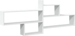 vidaXL - Wandschap - 167,5x18x68 - cm - bewerkt - hout - wit