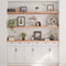 vidaXL - Wandschap - 180x30x(2-4)cm - behandeld - massief - eikenhout - lichtbruin