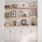 vidaXL - Wandschap - 180x30x(2-6)cm - behandeld - massief - eikenhout - lichtbruin