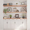 vidaXL - Wandschap - 180x40x(2-4)cm - behandeld - massief - eikenhout - lichtbruin