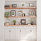 vidaXL - Wandschap - 180x40x(2-6)cm - behandeld - massief - eikenhout - lichtbruin