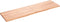 vidaXL - Wandschap - 180x50x(2-4)cm - behandeld - massief - eikenhout - lichtbruin