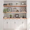 vidaXL - Wandschap - 180x50x(2-6) - cm - onbehandeld - massief - eikenhout