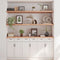 vidaXL - Wandschap - 180x60x(2-4)cm - behandeld - massief - eikenhout - lichtbruin