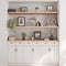 vidaXL - Wandschap - 180x60x(2-4) - cm - onbehandeld - massief - eikenhout