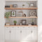 vidaXL - Wandschap - 180x60x(2-6) - cm - onbehandeld - massief - eikenhout