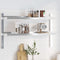 vidaXL - Wandschap - 2-laags - 100x23,5x60 - cm - roestvrijstaal - zilverkleurig