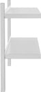vidaXL - Wandschap - 2-laags - 100x23,5x60 - cm - roestvrijstaal - zilverkleurig
