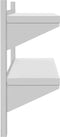 vidaXL - Wandschap - 2-laags - 100x23,5x60 - cm - roestvrijstaal - zilverkleurig