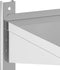 vidaXL - Wandschap - 2-laags - 100x23,5x60 - cm - roestvrijstaal - zilverkleurig