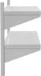 vidaXL - Wandschap - 2-laags - 100x30x60 - cm - roestvrijstaal - zilverkleurig