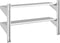 vidaXL - Wandschap - 2-laags - 100x30x60 - cm - roestvrijstaal - zilverkleurig