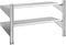 vidaXL - Wandschap - 2-laags - 100x40x60 - cm - roestvrijstaal - zilverkleurig